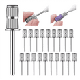 thumbnail image 2 of Mandrel Nail Drill Bit, 20 Pcs Sanding Bits for Nail Drill 3/32 Inch Sanding Band G19184, 2 of 8