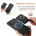 thumbnail image 5 of Case Designed for Motorola Moto G Stylus 5G 2024, Classic Business Anti-falling Detachable Magnetic Card Holder Bag Support Car Magnetic Mount with Finger Ring Kicktand Phone Case Cover - Black, 5 of 7