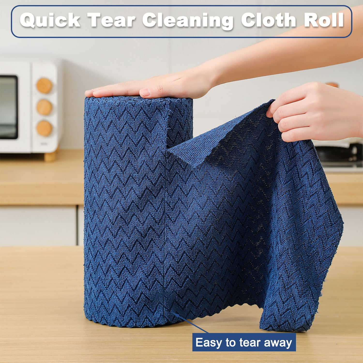 Beartech Microfiber Cleaning Cloth Roll,80 Pack Cleaning Towels,Lint Free Rags Paper Towels & Tear Away Reusable Towels,Washable Shop Rags wipe Cloth,Wash Cloths Dish Rags for Car Kitchen Window