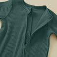 thumbnail image 5 of UAMVSH Baby Bodysuits Ribbed Long Sleeve Cotton Knitwear Onesie Comfy Infant Footed One-Piece Romper Jumpsuit with Zipper(6-9 Months,Green), 5 of 7