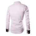 thumbnail image 3 of VSSSJ Men's Long Sleeve Dress Shirt Slim Fit Lapel Collar Casual Button Down Shirts Business Formal Shirt Pink XXL, 3 of 4
