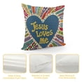 thumbnail image 4 of ONETECH Inspirational Pillow Cover, Jesus Loves Me  Throw Pillow Case, I Am A Child Of God Christian Decoration for Nursery Playroom Classroom, Religious Gifts for Boys Girls, 4 of 5