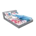 thumbnail image 2 of Ambesonne Fantasy Fitted Sheet & Pillow Sham Set, Fashion Lady with Hat, Queen, Pink and Blue, 2 of 2
