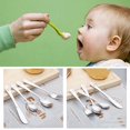 thumbnail image 2 of THORMN 4pcs/set Teaspoon Spoon Fork Knife Utensils Set Stainless Steel Baby Kids Learning Eating Habit Children Tableware, 2 of 9