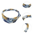 thumbnail image 2 of Unique Bargains 1 Pc Fashion Star Pattern Cross Elastic Hairband for Women Navy Blue, 2 of 6