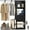 Black, variant on iSunirm 5FT Walk-in Closet System with Drawers & Doors, 60'' Wooden Wardrobe Closet with Hanging Rod, Heavy Duty Closet Organizer Garment Rack for Bedroom/Closet, 60"L x 80"H x 15"W, Black