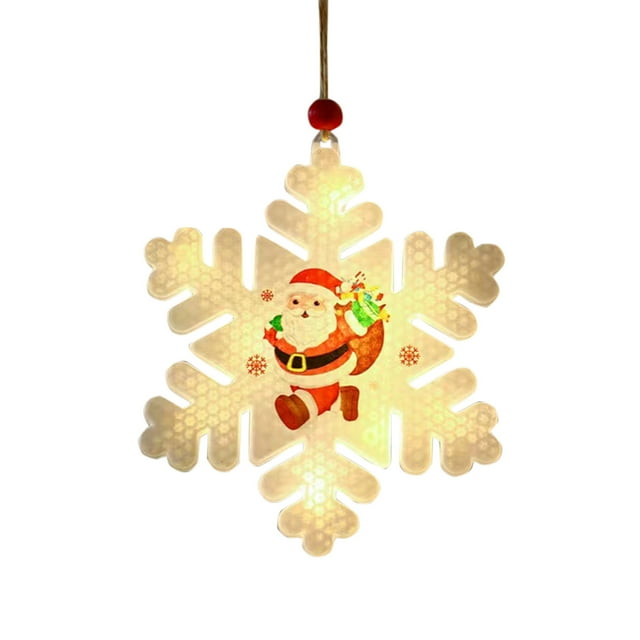 Party Light-up Decoration Christmas LED String Lights Snowman Tree Pendants for Festive Atmosphere in Home Decorations