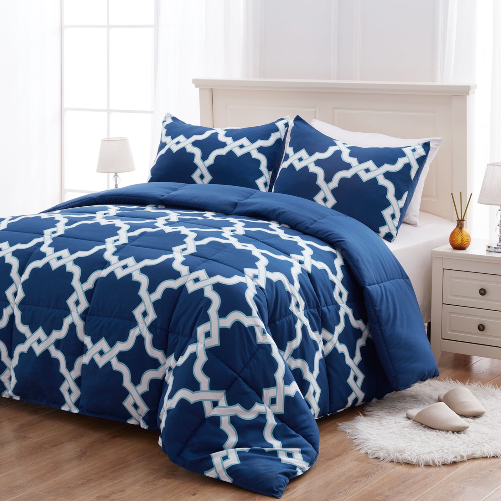 SEMECH Queen Comforter Set, Down Alternative Bedding Comforter Set