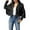 Black, variant on Women's Fashion Solid Color Long Sleeve Slim Fit Fringe Tassel Motorcycle Cropped Jacket Coats For Women Womens Coats Brown,S