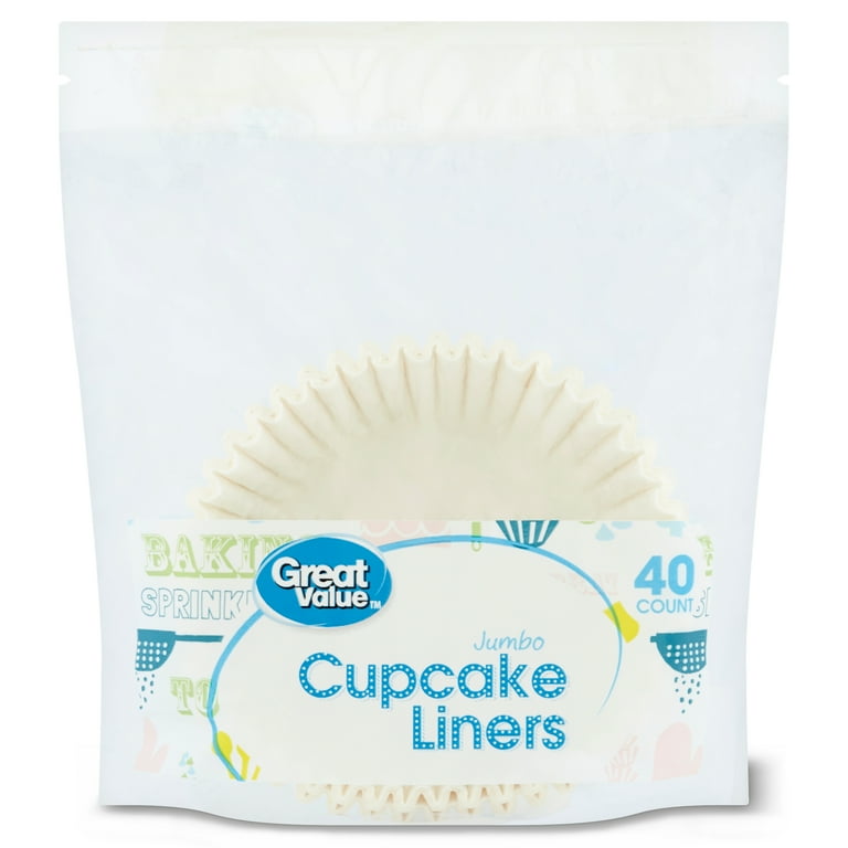 White Jumbo Cupcake Liners