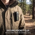 thumbnail image 3 of 180° Rotating Head LED Work Light, Dual Beam, Magnetic Base, USB-C Rechargeable, Clip-On Keychain Flashlight, Portable EDC Pocket Torch for Emergency, Walk Dog, Working, Hiking, Camping (DC10x3), 3 of 8