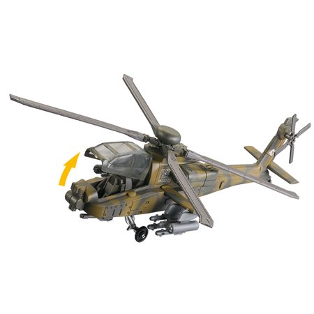 AH-64 Blocks Planes Toy Apache Armed Helicopter AH64 ABS Aircraft Model 1:72 Scale Miniature Airplane Collection Boy Gift