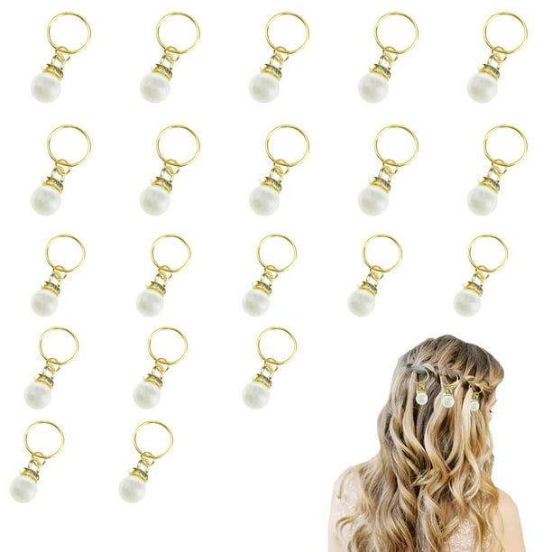 20 PACK Dreadlock Accessories Hair Rings Jewelry for Women and Girls Braids  Hair Charms 
