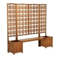 thumbnail image 4 of Evergreen Large 72 in. Outdoor Eucalyptus Wood Privacy Trellis, 4 of 7
