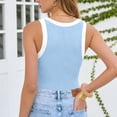 thumbnail image 5 of Wlynlyn Going out Tops for Women Casual V Neck Color Block Ribbed Knit Tank Tops Summer Sim Fitted Soft Sleeveless Shirts, 5 of 6