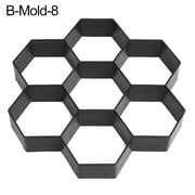 Walbest Walk Path Maker Plastic Mold, Reusable DIY Stone Road Mold Paving Pavement Concrete Mold Stepping Stone Paver Walk Way Cement Mold for Patio, Lawn & Garden