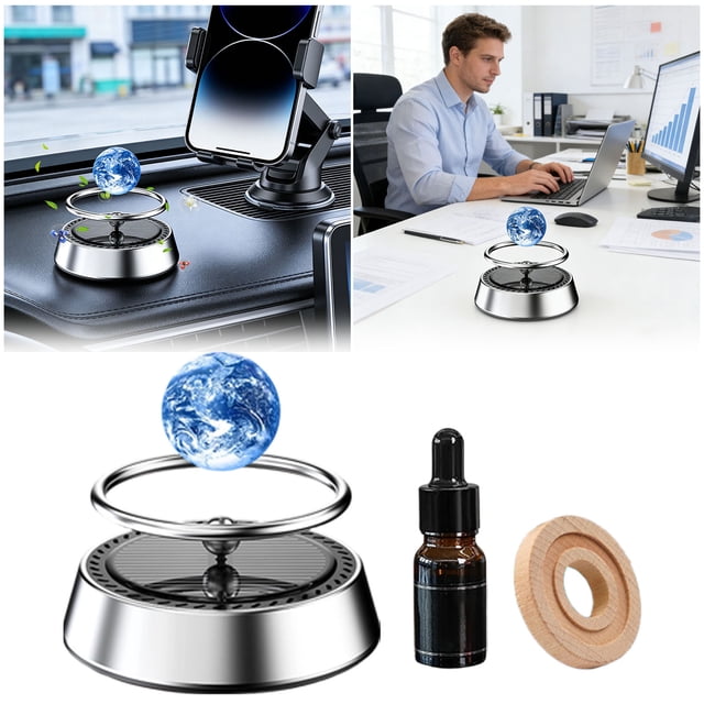 Solar Powered Levitating Orb With Dynamic Light Show And Auto Rotation For