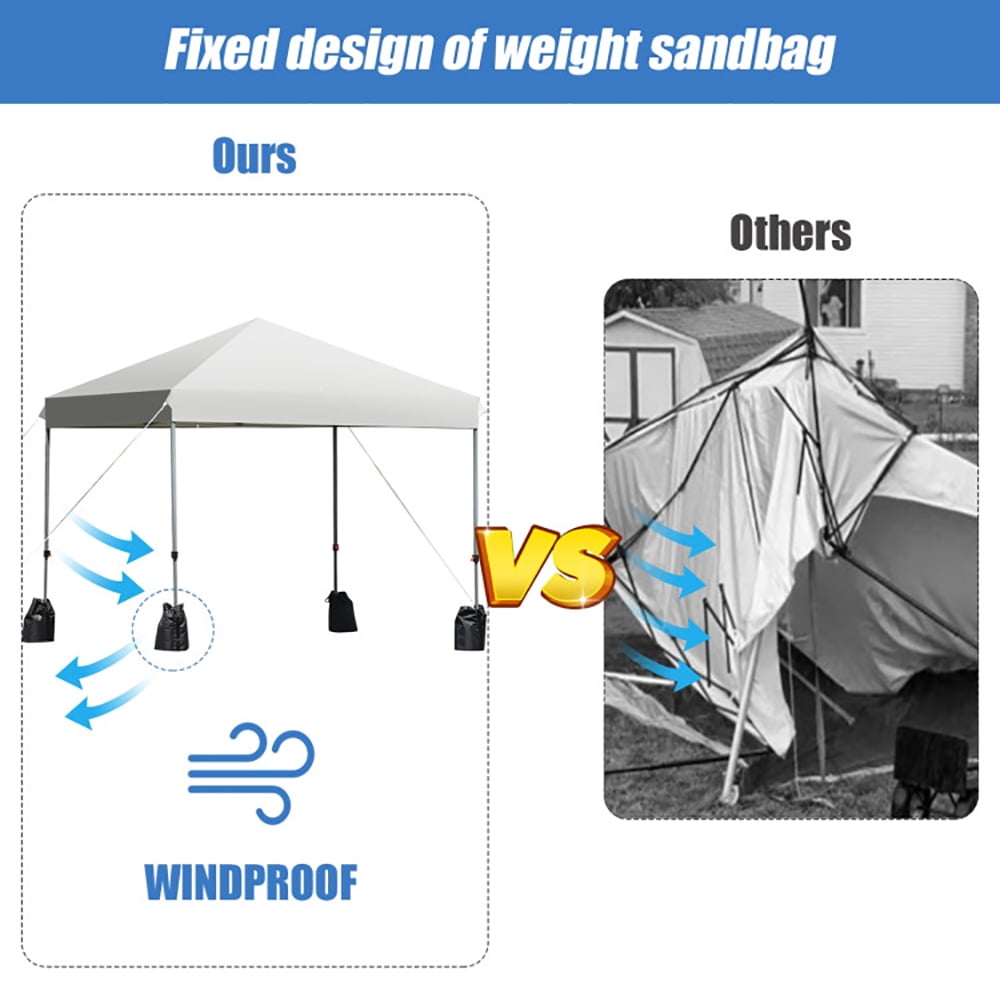 Aimee Lii 8' x 8' Outdoor Pop up Canopy Tent with Roller Bag, Gazebo Tent for Party Wedding BBQ Events, White Aimee Lii 8' x 8' Outdoor Pop up Canopy Tent with Roller Bag, Gazebo Tent for Party Wedding BBQ Events, White