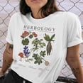 thumbnail image 2 of Camiseta informal básica con cuello redondo para mujer, Tops con estampado de plantas de Herbología, camiseta de manga corta para mujer, camiseta para niña, envío directo, 2 of 4
