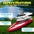 thumbnail image 2 of Force1 14" Fresh Water Boat, High Performance Remote Control Boat for Freshwater Lakes & Ponds (Red), 2 of 7