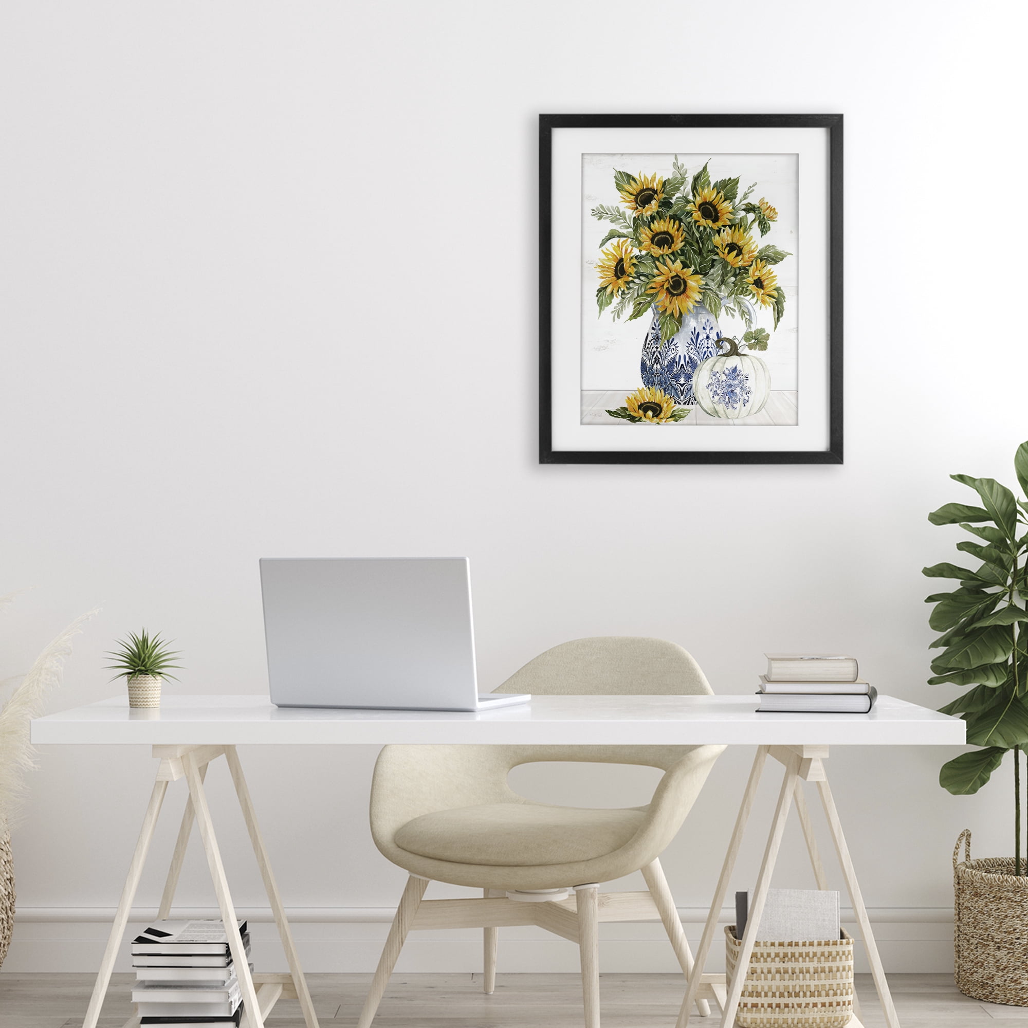 Stupell Industries Imperial Autumn Sunflowers Black Framed Print Under Glass, design by Cindy Jacobs