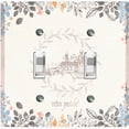 thumbnail image 1 of Metal Light Switch Plate Cover Vintage Retro Postal Floral Card FLW123, 1 of 15