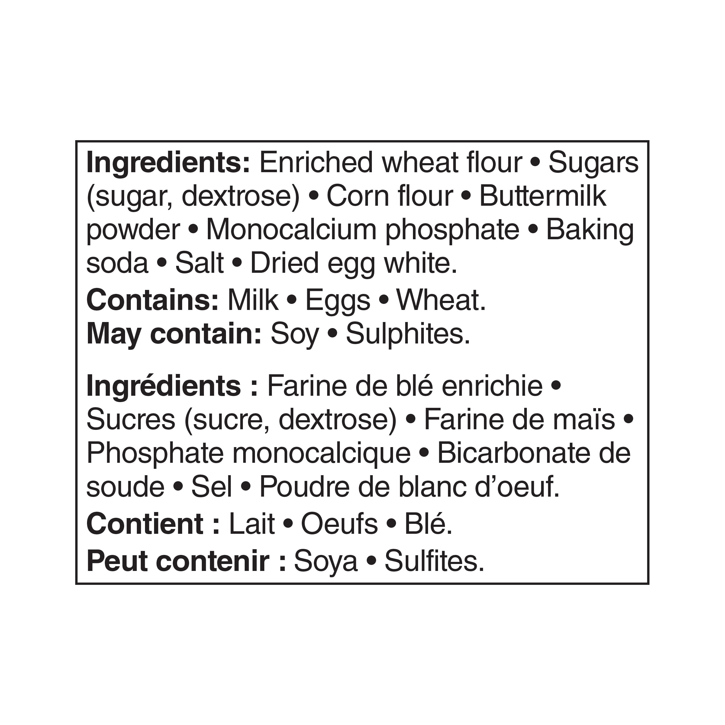 Mélange pour crêpes et gaufres au babeurre complet Great Value 900 g