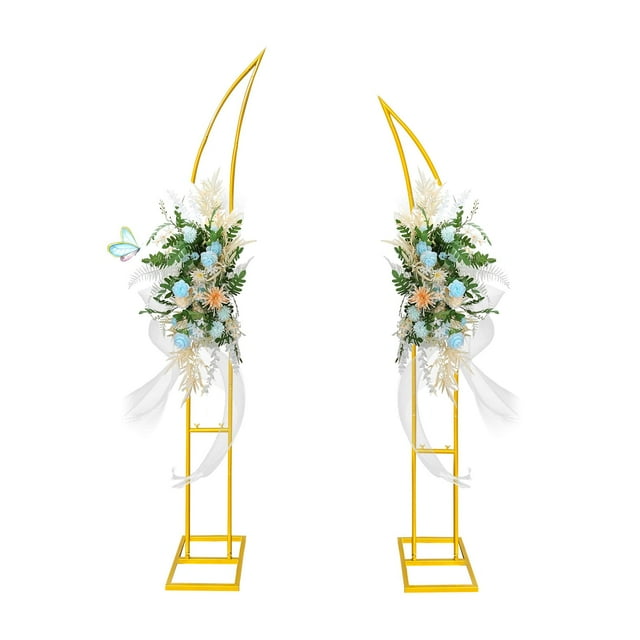 Soporte para telón de fondo con forma de arco para bodas, Sprite Display, dorado