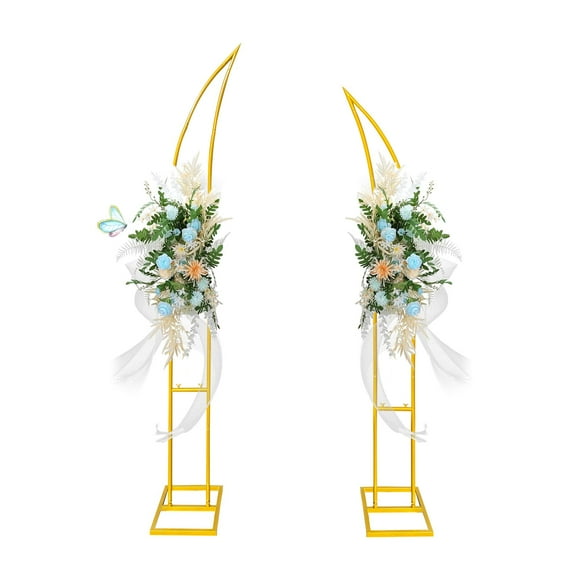 Soporte para telón de fondo con forma de arco para bodas, Sprite Display, dorado