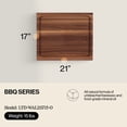 thumbnail image 3 of John Boos Walnut Wood Juice Groove Cutting Board w/Boos Block Cream, 3 Pack, 3 of 12