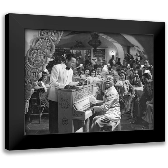 Hollywood Photo Archive 14x12 Black Modern Framed Museum Art Print Titled - Humphrey Bogart - Casablanca
