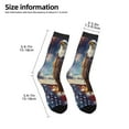 thumbnail image 2 of Uemuo Night Sky Bald Eagle Printed Kids Boys Socks Seamless Crew Socks Crazy Funny Athletic Sport Socks for Children, 2 of 6
