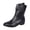Black, variant on Women's Faux Leather Ankle Booties Retro Pointed Toe Slip On Chunky Block Heel Low Dress Short Boots Flat Boots for Work Walking Size 36-43 Brown
