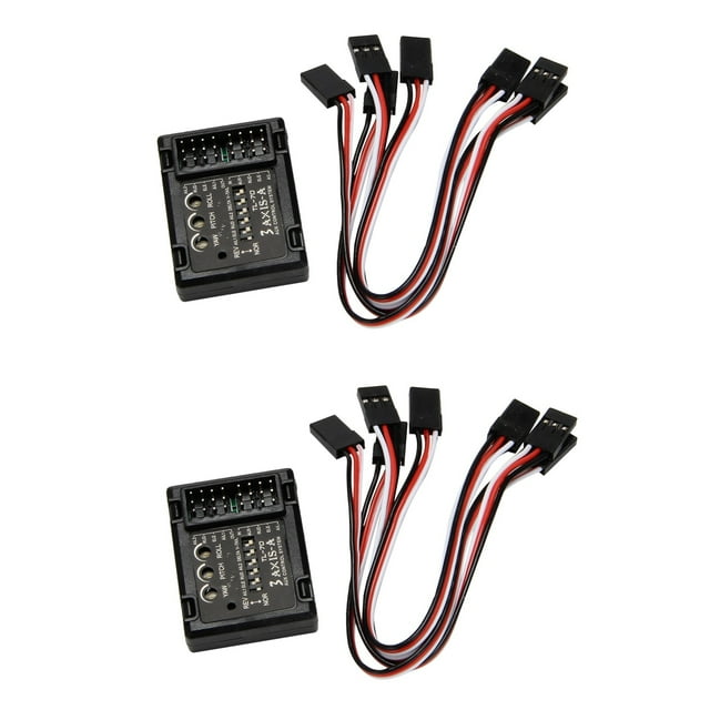 2X Sistema Estabilizador Controlador de Vuelo de 3 Ejes Ala Voladora Fija de Giroscopio Avión FPV Aeronave Planeadores Balanceador de Ala Fija
