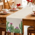 thumbnail image 5 of Green Cactus Tropical Table Runner 48 Inches, Summer Vintage Botanical Bed Runner Dresser Scarves Tabletop for Indoor Outdoor Parties/Ceremony/Banquet, 13" x 48", 5 of 9