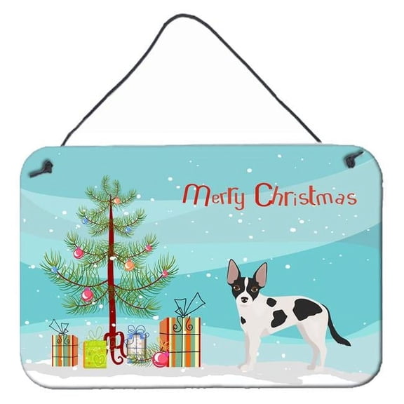 Carolines Treasures CK3843DS812 Jackhuahua Christmas Tree Wall or Door Hanging Prints 8x12 multicolor