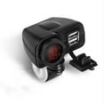 thumbnail image 2 of Chargeur de Moto Double Usb avec Voltmètre Numérique Thermomètre Affichage Led Rouge, 2 of 10
