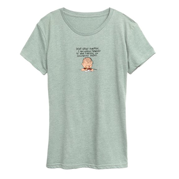 Peanuts - Linus Great Pumpkin Letter - Women's Short Sleeve Graphic T-Shirt