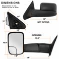 thumbnail image 5 of AKKON - For 02-08 Dodge Ram Extendable Towing Power Telescoping Wide Angle Side Mirrors Passenger Side, 5 of 7