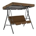 thumbnail image 6 of 600D Thicken Oxford Swing Seat Replacement Cover For Outdoor Patio Swing Porch Swing Cover Replacement Garden Rocking Chair Cushions Covers Swing Seat Replacement Brown 60*20*20 In, 6 of 9