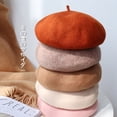 thumbnail image 3 of SikaFu Autumn And Winter Beret Girl Autumn And Winter Version Of British Hundred Painter Hat Wool Solid Color Cute Beilei Hat, 3 of 9