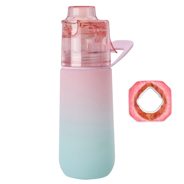 Botella con atomizador Likrtyny 750 Ml Color Rosa y Verde con Fragancia