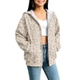 thumbnail image 5 of Girls' Zip Up Hoodies Casual Leopard Long Sleeve Hooded Outerwear Jackets with Pockets, 5 of 5
