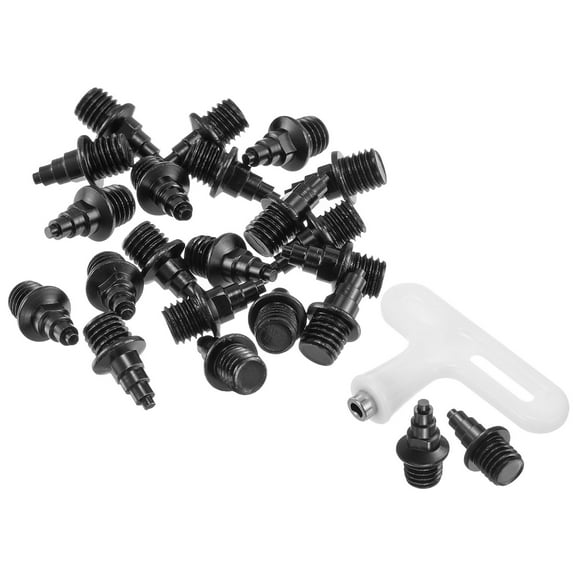 Uxcell 1/4" Carbon Steel Track Spikes Sports Shoes Spikes Replacement Accessories with Wrench 20 Pack