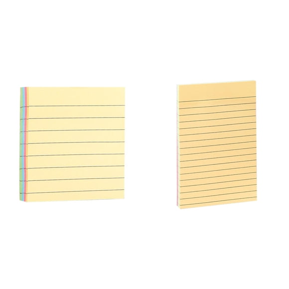 2 Blocs de Notes Autocollantes Papier de Notes Autocollantes Détachables pour Bureau, Salle de Classe (H)