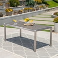 thumbnail image 3 of Crested Bay Outdoor Aluminum Dining Table with Faux Wood Top, Gray, 3 of 6
