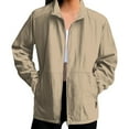 thumbnail image 6 of Stand Collar Women's Long Jacket Wind Resistant Button Front Hooded Coat for Outdoor, 6 of 7