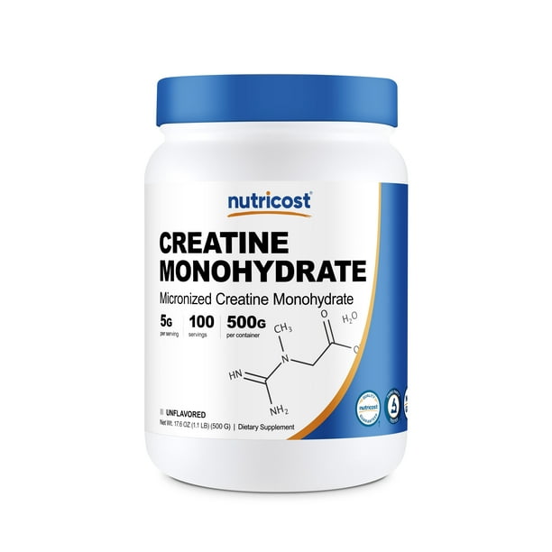 Nutricost Creatine Monohydrate 500 Grams (Unflavored) - Walmart.com ...