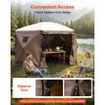 thumbnail image 5 of KFFKFF Canopy Sidewalls, 5.67 x 4.85 ft, Tent Panels with Water-Resistant and UV Protection, Includes 1 Zippered Door & 2 Windows, Ideal for Outdoor Events and Vendor Booths (6 Panels Only, Brown), 5 of 9