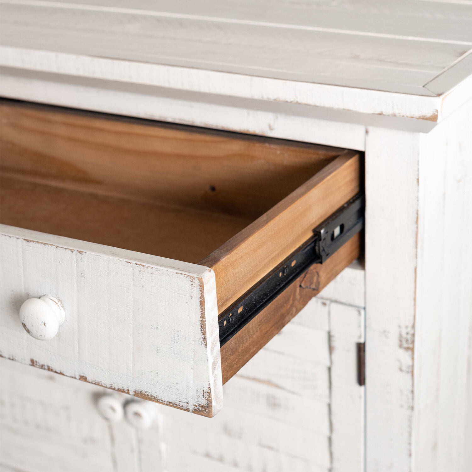Hanover Palm City Accent Chest with Storage, 32-In. Height, Rustic White Finish, HLR008-WHT